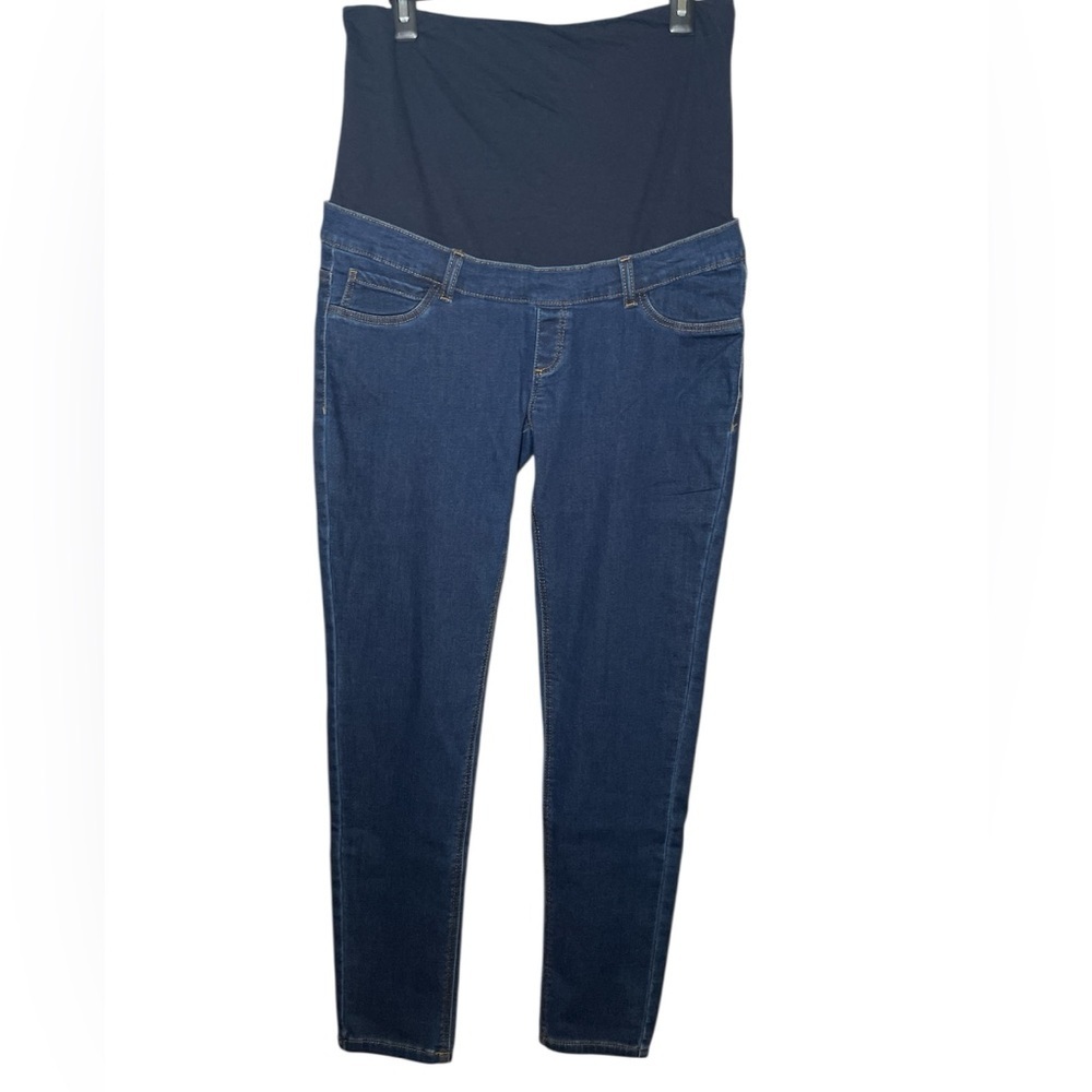 Mango Dark Blue Skinny Maternity Jeans sz L